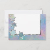 RSVP Siverスター抽象芸術パターン 招待状 (裏面)