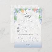 RSVP - Vectorial Tulip With Leaves In Cold Color (正面/裏面)