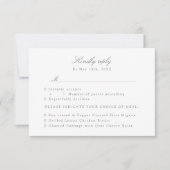 RSVP w食事の選択肢の水の色の葉 (正面)