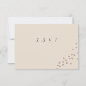 RSVP w食事の選択肢の水の色ハート (裏面)