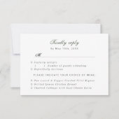 RSVP w mealsを選択し、水彩ワイルドフラワーリース (正面)