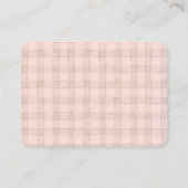 RSVP Watercolor結婚秋のフローラピンク 名刺 (裏面)