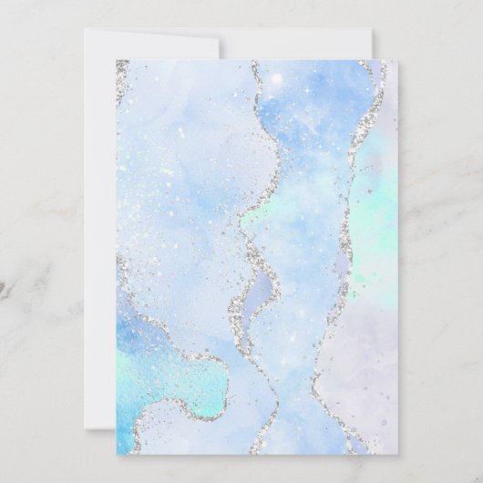 *～* RSVP Webサイト – 海AGATE Blue AR13結婚 招待状 (裏面)