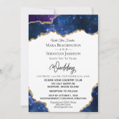 *~* RSVP Webサイト – AGATE Blue AR13 結婚s 招待状 (正面)