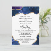 *~* RSVP Webサイト – AGATE Blue AR13 結婚s 招待状 (スタンド正面)