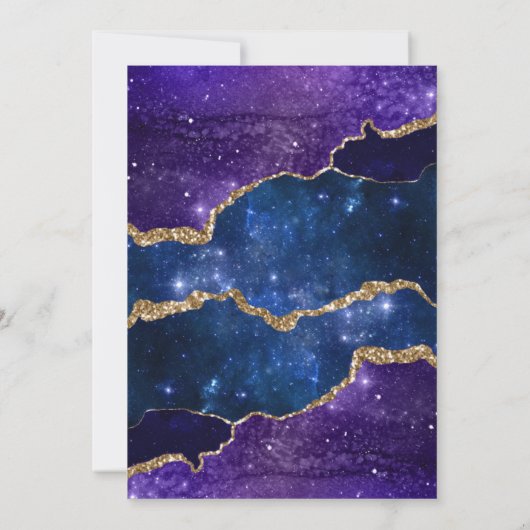 *~* RSVP Webサイト – AGATE Blue AR13 結婚s 招待状 (裏面)