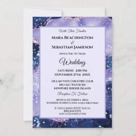 *～* RSVP WebサイトLavender AGATE Stars AR13結婚's 招待状