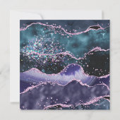 *~* RSVP Website AGATE Stars Purple AR13 結婚's 招待状 (裏面)