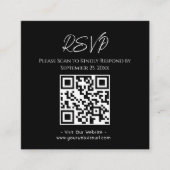 RSVP Website Blue Agate金ゴールドグリッター結婚 スクエア名刺 (正面)