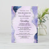 *~* RSVP Website Lavender AGATE Waves AR13 結婚's 招待状 (スタンド正面)