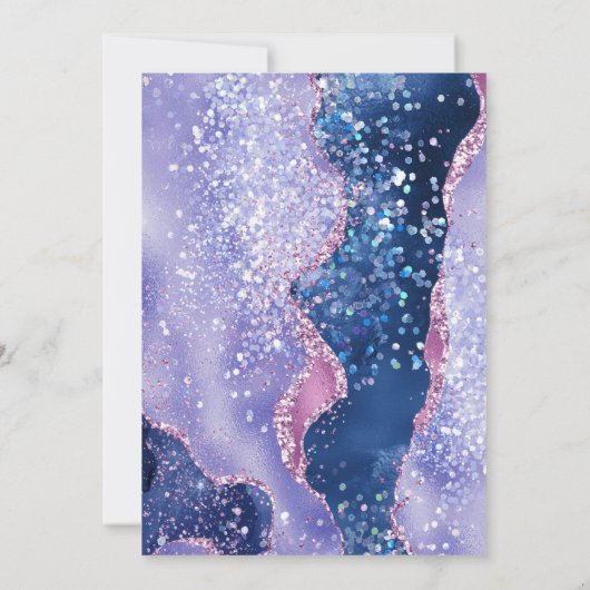 *~* RSVP Website Lavender AGATE Waves AR13 結婚's 招待状 (裏面)