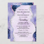 *~* RSVP Website Lavender AGATE Waves AR13 結婚's 招待状 (正面/裏面)