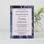 *~* RSVP Website - Purple AGATE Stars AR13 結婚's 招待状 (スタンド正面)