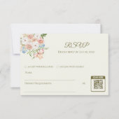 RSVP wedding card butter yellow garden floral (正面)
