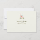 RSVP wedding card butter yellow garden floral (裏面)