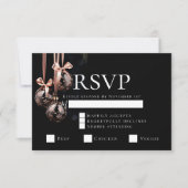 RSVP | Winter Pink and Onyx Bables 招待状 (正面)