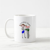 RTのひよこO2タンクおよびAmbuバッグの棒人間たち コーヒーマグカップ (左)