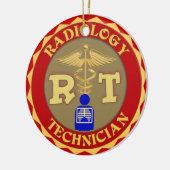 RTの放射線学の技術者のクリスマスのオーナメントのX線 セラミックオーナメント (左)