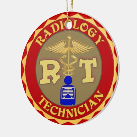 RTの放射線学の技術者のクリスマスのオーナメントのX線 セラミックオーナメント (左)