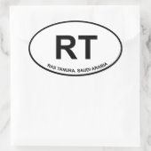 RTオーバルステッカー 楕円形シール (バッグ)