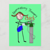 RTシックO2タンクおよびアンブバッグ棒人間たち ポストカード (正面)