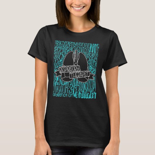 Rt肺呼吸セラピスト モノグラムの tシャツ (正面)