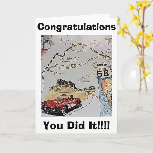 RT66大きな「素晴らしおめでとうと使い方」を備えた カード (黄色い花)