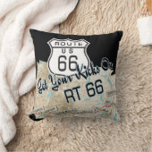 rt 66の枕 クッション (ブランケット)