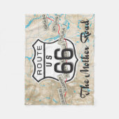 Rt 66の母道毛布 フリースブランケット (正面)