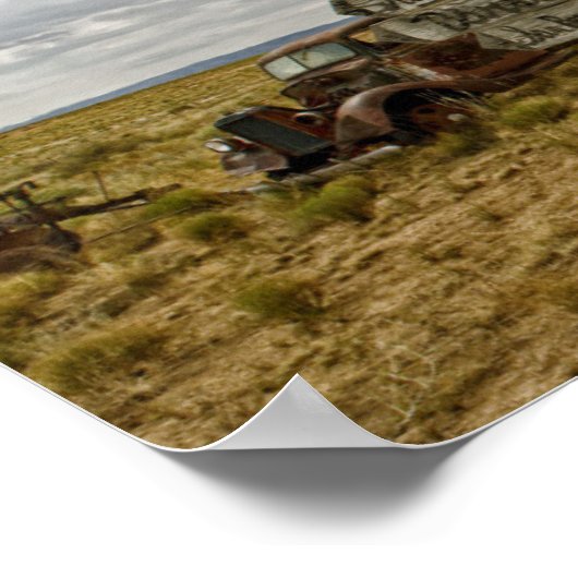 RT 66アリゾナ砂漠 ポスター (角)