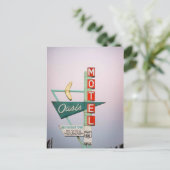 Rt 66タルサヴィンテージモーテルサインハガキ ポストカード (スタンド正面)