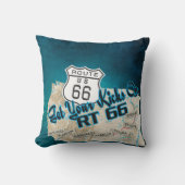 rt 66 get your kicks pillow 26blue クッション (正面)