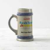RT Beer Stein 2007 Blue/Yellow （お名前を追加） ビールジョッキ (左)