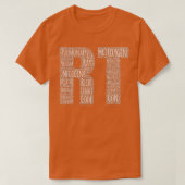 RT Word Cloud Art Respiratory Therapist RCP RRT LR Tシャツ (デザイン正面)