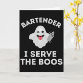 Rtender ハロウィンTシャツ Rtender ゴースト I Serve The カード (黄色い花)