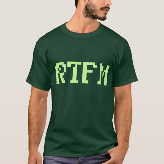 RTFMの八十年代のオタク Tシャツ (正面)