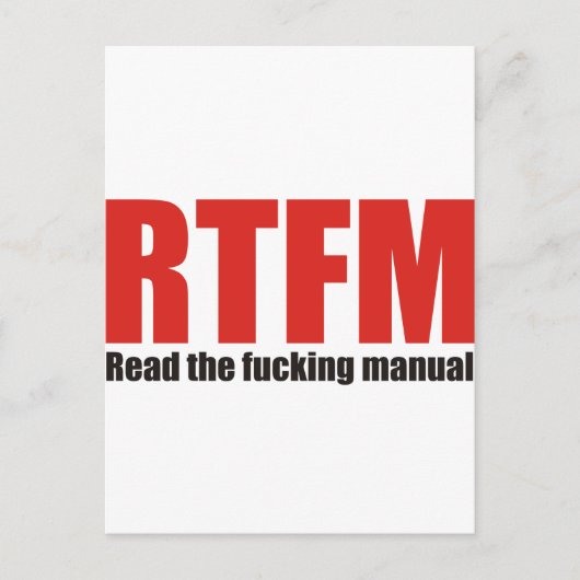 RTFM ポストカード (正面)