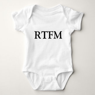 RTFM マニュアルちゃんと読みなさい 新生児Tシャツ Funny ベビーボディスーツ