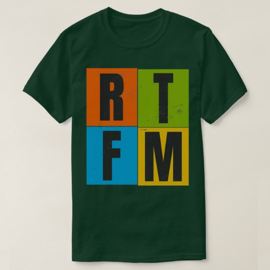 RTFM 読 The FKIN Manual Tシャツ (デザイン正面)