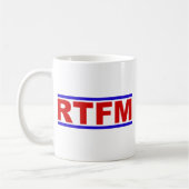 RTFM - Fragingマニュアルを読んで下さい コーヒーマグカップ (左)