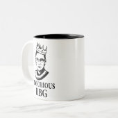 Rth Bader Ginsburg Mug、RBG Mug、悪名高いRbg ツートーンマグカップ (正面左)