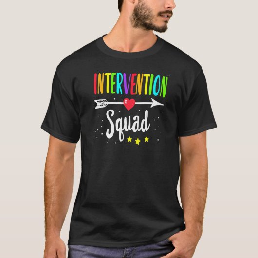 RtiチームT応答介入先生スクールSq Tシャツ (正面)