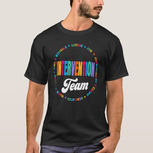 RtiチームT応答介入先生スクールSq Tシャツ (正面)