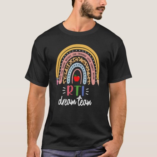 RTIドリームチーム読の先生介入T Tシャツ (正面)