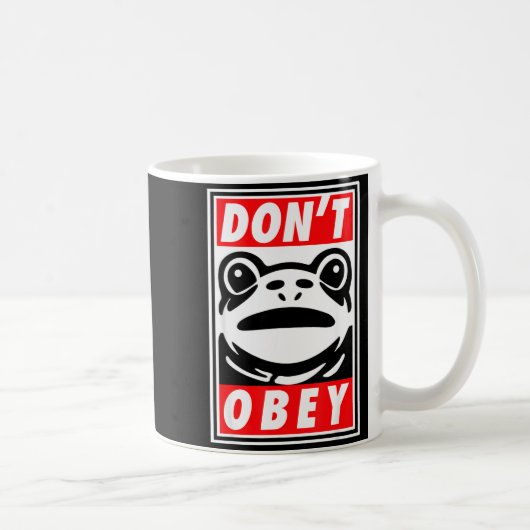 Rtland Frog Don't Obey コーヒーマグカップ (右)