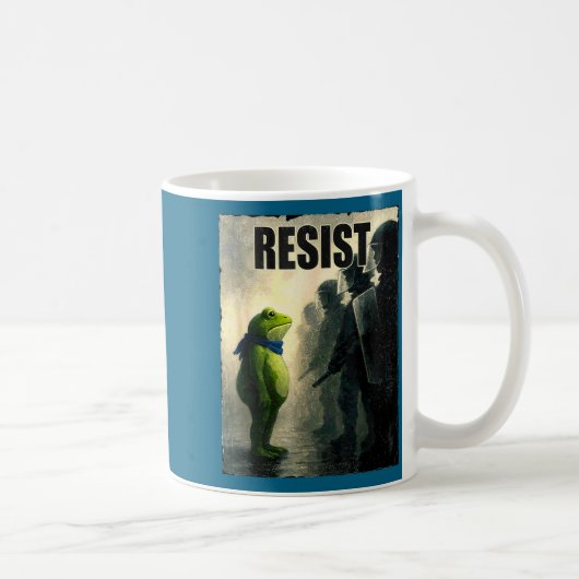 Rtland Frog Resist Suprt Democracy コーヒーマグカップ (右)