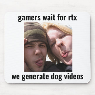 RTXゲーマージョークマウスパッド – 犬の動画を生成する マウスパッド
