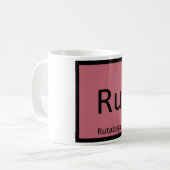 Ru -ルタバガの野菜化学周期表 コーヒーマグカップ (正面左)