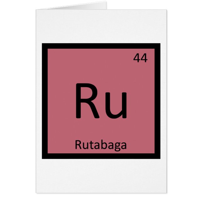 Ru - ルタバガ野菜 化学周期表 (正面)