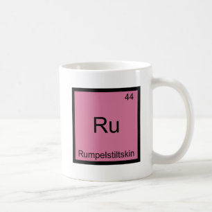 Ru - ルンペルシュティルツヒェン おもしろ化学元素Tシャツ コーヒーマグカップ